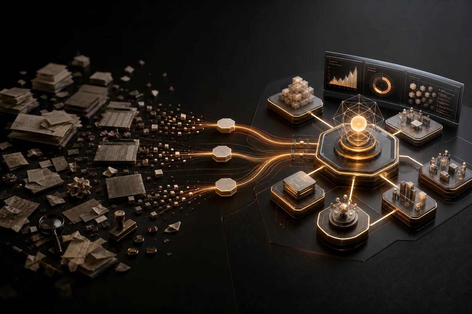 Procese fragmentate transformate într-un sistem digital integrat